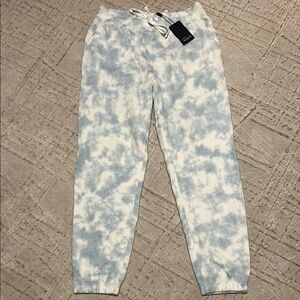 Rails Blue and White Tie-Dye Joggers size L Large NWT